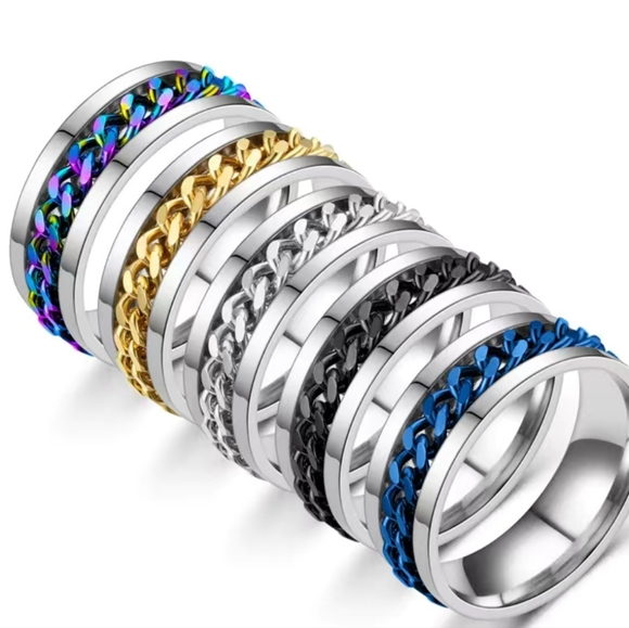 Men or womens 8mm stainless steel ring size ask if your size/color Is… - Picture 2 of 4